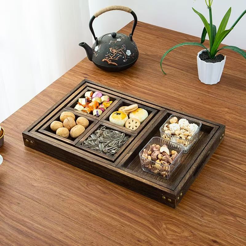 Premium Wooden Snack Tray