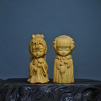 Handcrafted Wooden Portrait Sculptures
