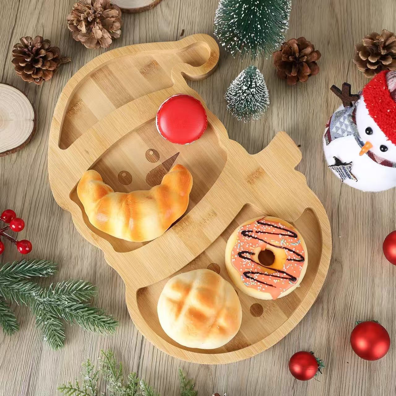 Premium Wooden Snack Tray