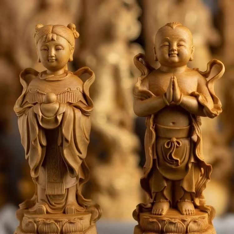 Handcrafted Wooden Portrait Sculptures