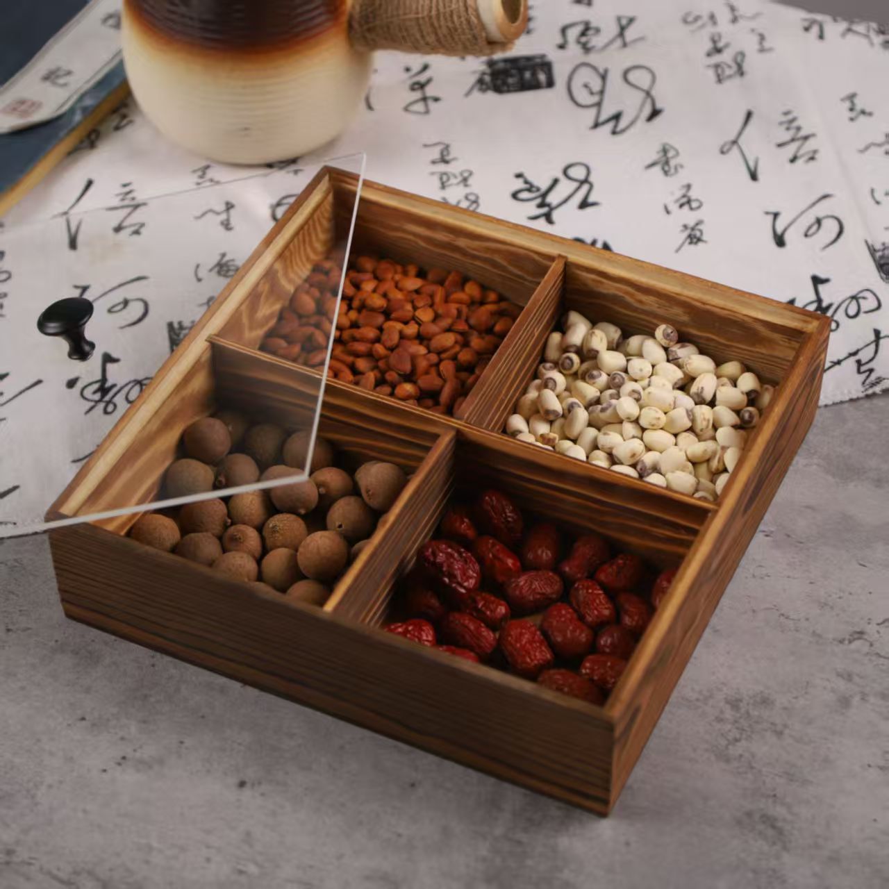 Premium Wooden Snack Tray
