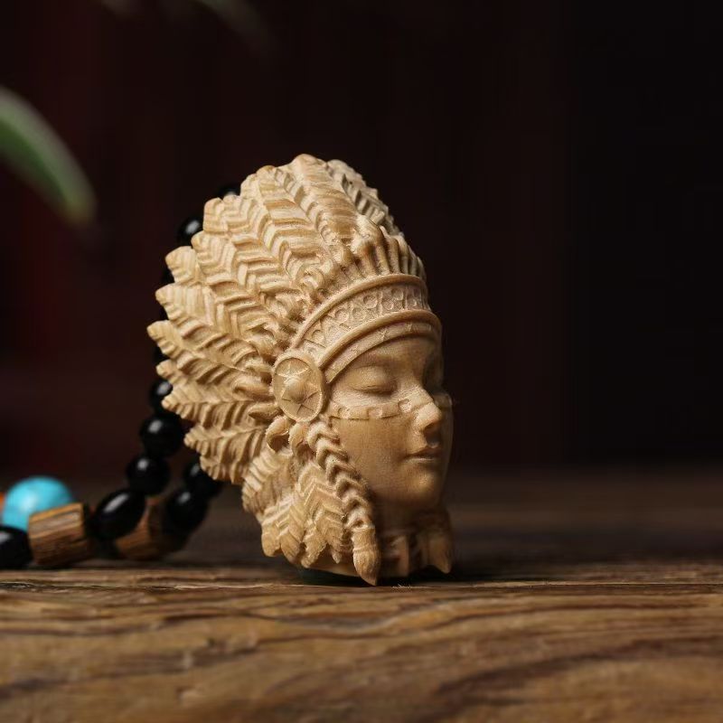 Handcrafted Wooden Portrait Sculptures