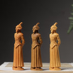 Handcrafted Wooden Portrait Sculptures