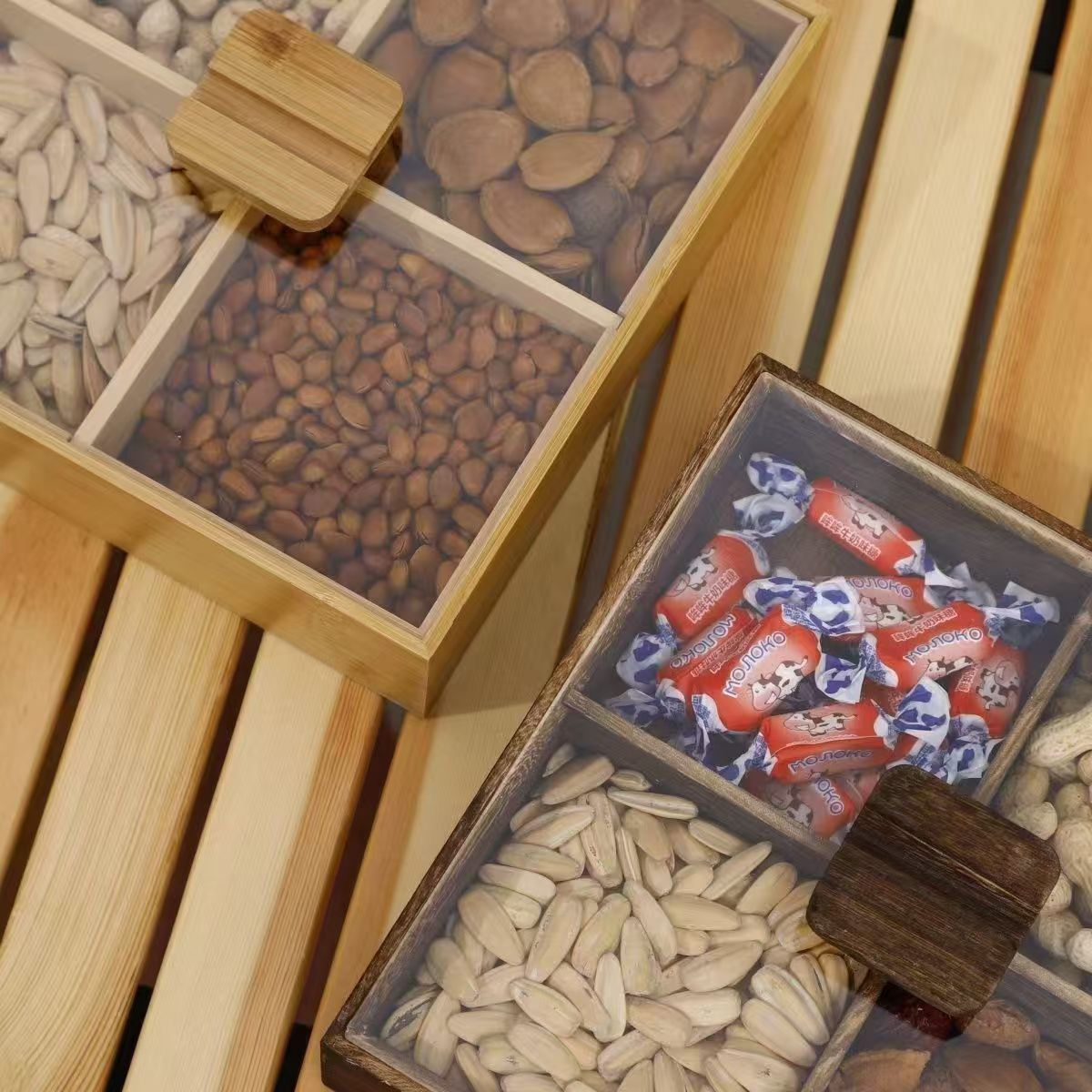 Premium Wooden Snack Tray