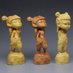 Handcrafted Wooden Portrait Sculptures